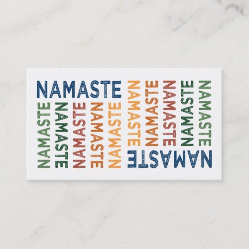 Namaste Cute Colorful Business Card