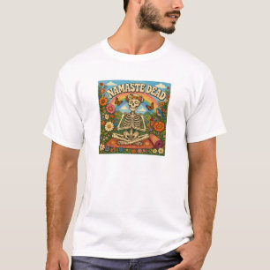 Namaste Dead Skeleton Yoga Design T-Shirt