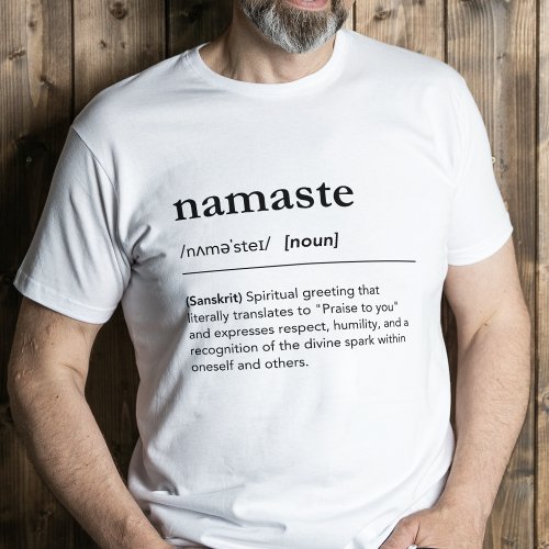 Namaste Definition Minimalist Modern Yoga Lover T_Shirt