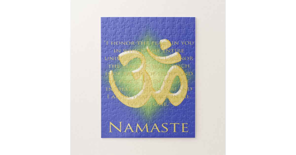 Om ( Aum ) Namaste yoga symbol Jigsaw Puzzle