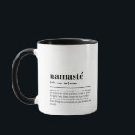 Namaste Definition Yoga Modern Minimal Meditation Mug<br><div class="desc">Namaste Definition Yoga Modern Minimal Meditation Tea Coffee Mug features a simple design of a text definition of "namaste" in modern script typography. Perfect gift for yoga lovers,  birthday,  Christmas,  Mother's Day and more. Designed by © Evco Studio www.zazzle.com/store/evcostudio</div>