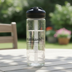 Namaste Definition Yoga Modern Minimal Meditation Water Bottle