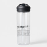 Namaste Definition Yoga Modern Minimal Meditation Water Bottle<br><div class="desc">Namaste Definition Yoga Modern Minimal Meditation Water Bottles features a simple design of a text definition of "namaste" in modern script typography. Perfect gift for yoga lovers,  birthday,  Christmas,  Mother's Day and more. Designed by © Evco Studio www.zazzle.com/store/evcostudio</div>