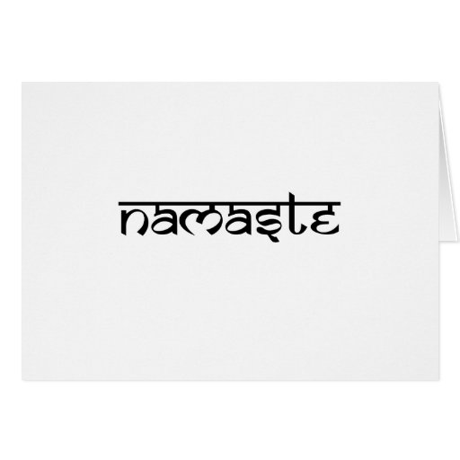 Namaste Design on Sanskrit Style Card | Zazzle