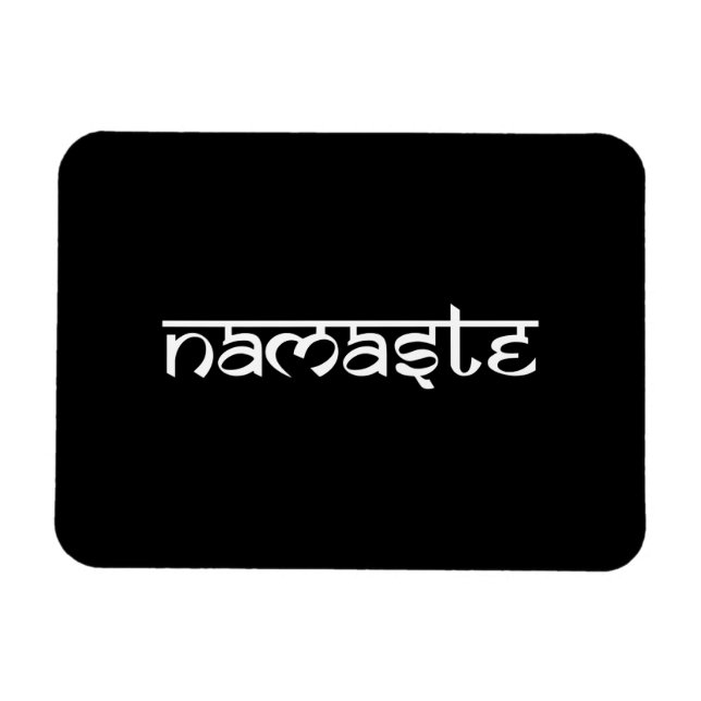 Namaste Design on Sanskrit Style Magnet (Horizontal)