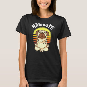 Namaste Dog Vintage Sunset T-Shirt