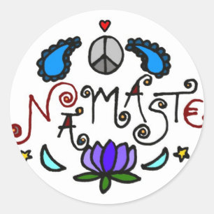 Namaste Doodles Classic Round Sticker