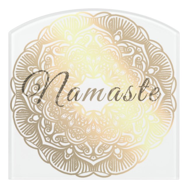 Namaste Door Sign (Contour Front)