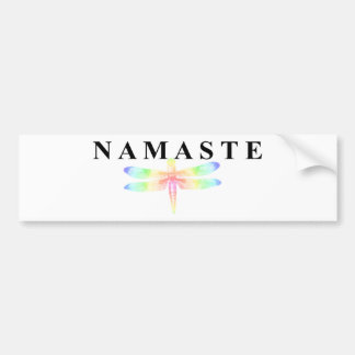 Namaste Dragonfly Bumper Sticker