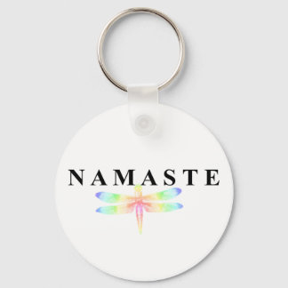 Namaste Dragonfly Keychain