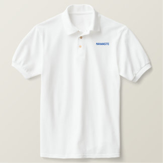 NAMASTE EMBROIDERED POLO SHIRT