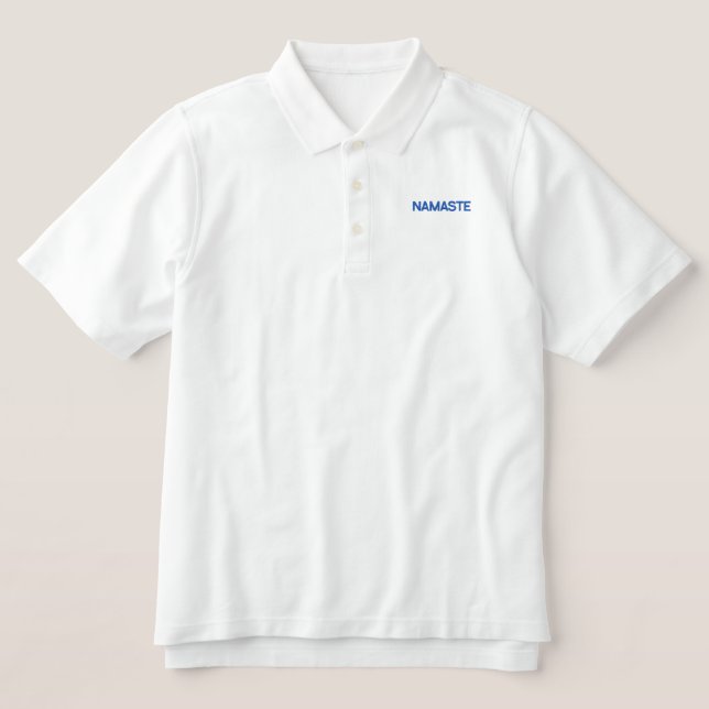 NAMASTE EMBROIDERED POLO SHIRT (Design Front)