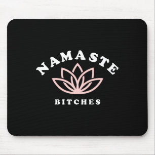 Namaste Es Lotus Flower Funny Yoga Gift For Women  Mouse Pad