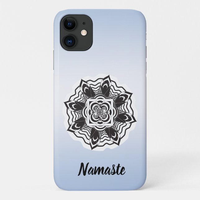 Namaste Floral Mandala Yoga iPhone 11 Case (Back)