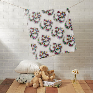 Namaste Floral Symbol Art Baby Blanket
