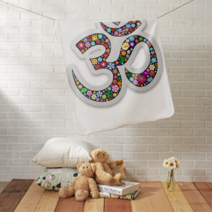 Namaste Floral Symbol Art Baby Blanket