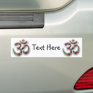 Namaste Floral Symbol Art Bumper Sticker