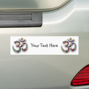 Namaste Floral Symbol Art Bumper Sticker