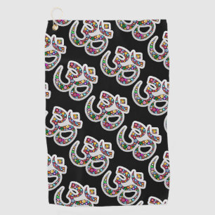 Namaste Floral Symbol Art Golf Towel