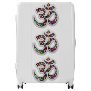 Namaste Floral Symbol Art Luggage