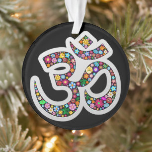 Namaste Floral Symbol Art Ornament