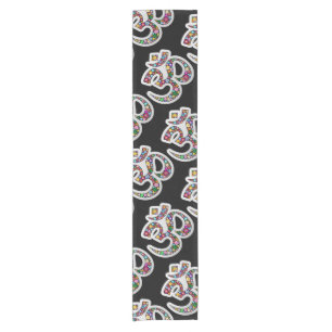 Namaste Floral Symbol Art Short Table Runner