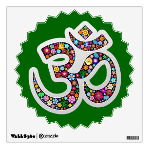 Namaste Floral Symbol Art Wall Sticker