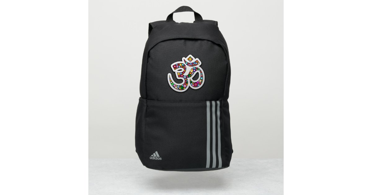 Namaste Floral Yoga Symbol Adidas Backpack