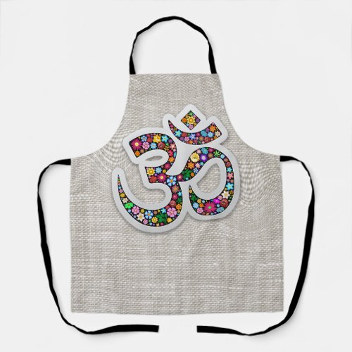 Namaste Floral Yoga Symbol  Apron