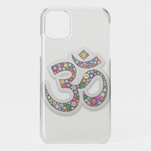 Namaste Floral Yoga Symbol  iPhone 11 Case