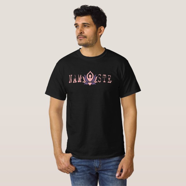 Namaste for Yoga Meditation Lover Flor de Lotus T-Shirt (Front Full)