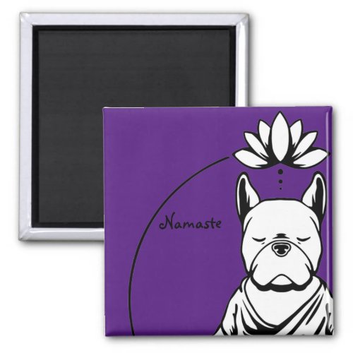 Namaste French Bulldog Magnet