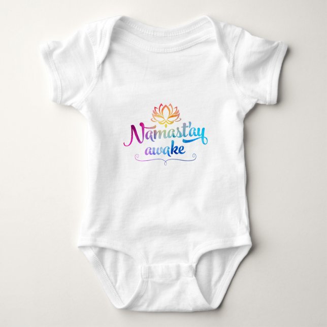 Namaste Funny Quote Baby Bodysuit (Front)