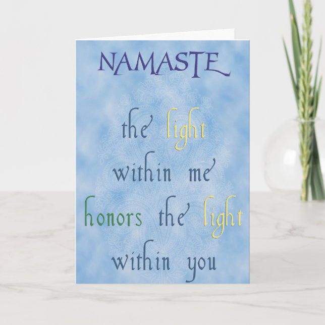 Namaste Greeting Card (Front)