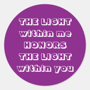 Namaste Greeting Classic Round Sticker