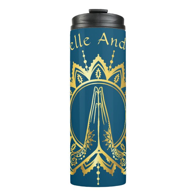 Namaste Hands Travel Mug (Front)