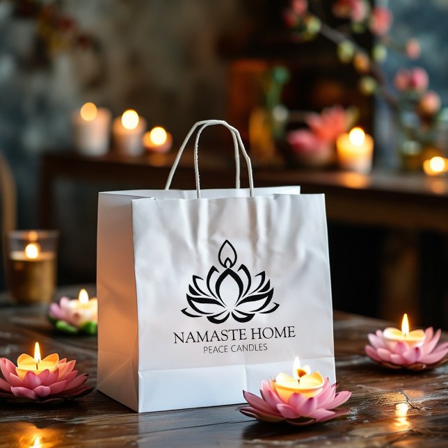 Namaste Home Candle Small Business, Custom Large  Rubber Stamp (Creator Uploaded)