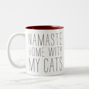 Namaste Home with My Cats Mug