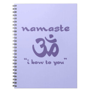 Namaste - I bow to you (in purple) Notebook