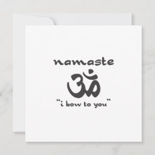 Namaste - I bow to you Invitation