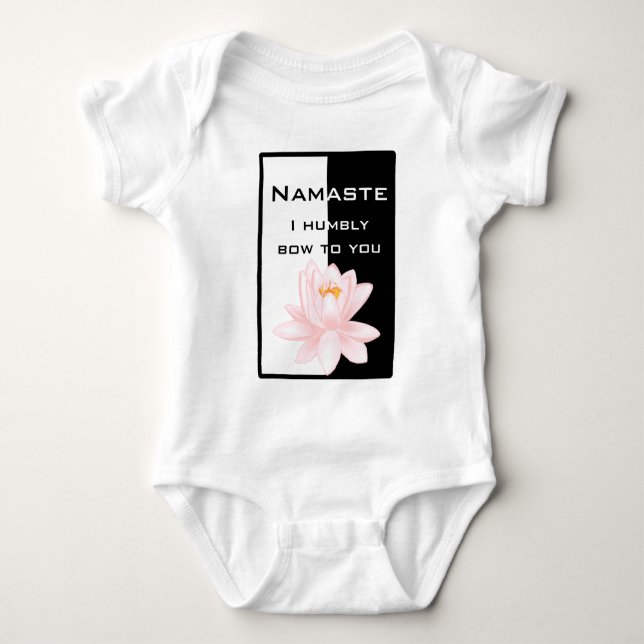 Namaste - I humbly bow to you Baby Bodysuit (Front)
