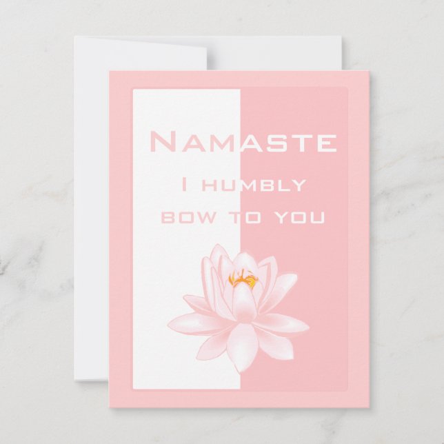 Namaste - I humbly bow to you (pink) Invitation (Front)