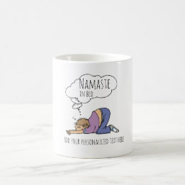 NAMASTE IN BED Funny Yoga MUG For Men Personalized