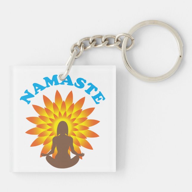 Namaste Keychain (Back)