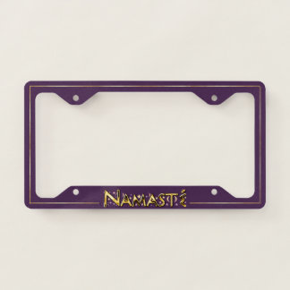 Namasté License Plate Frame