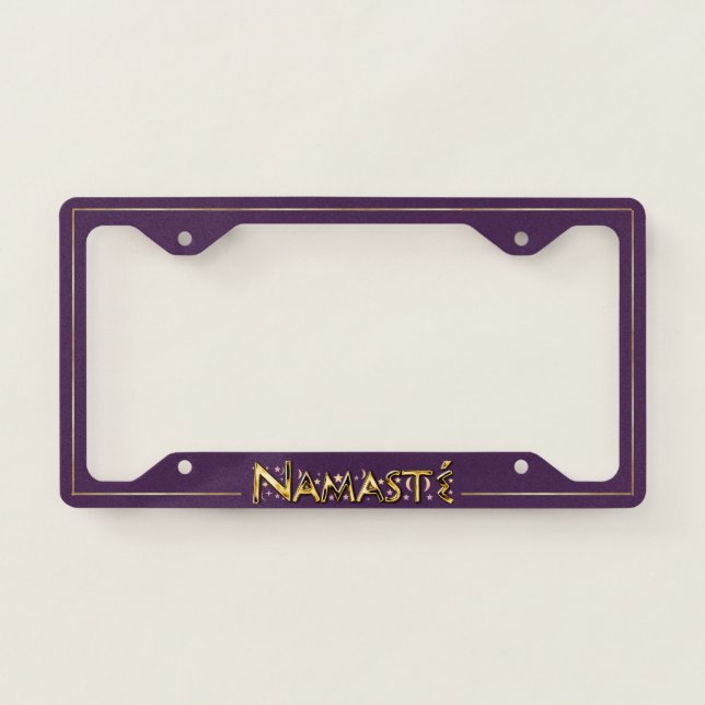 Namasté License Plate Frame (Front)