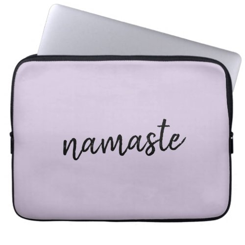 Namaste  Lilac Purple Stylish Yoga Meditation Zen Laptop Sleeve