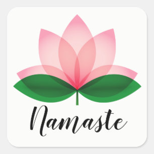 Namaste Lotus Blossom Sticker