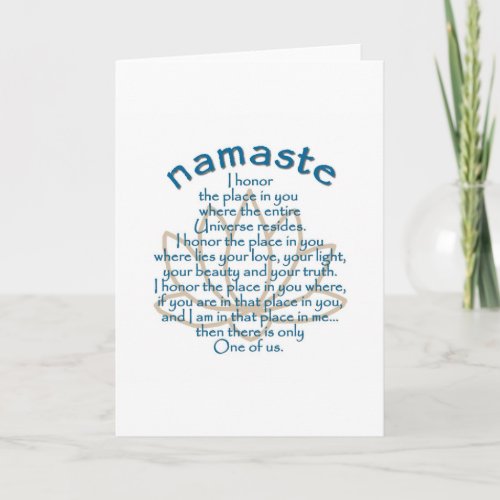 Namaste Lotus Card
