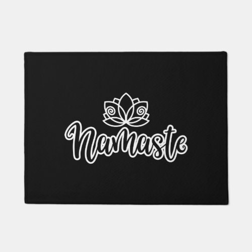 Namaste Lotus Design For Yoga Enthusiasts Doormat